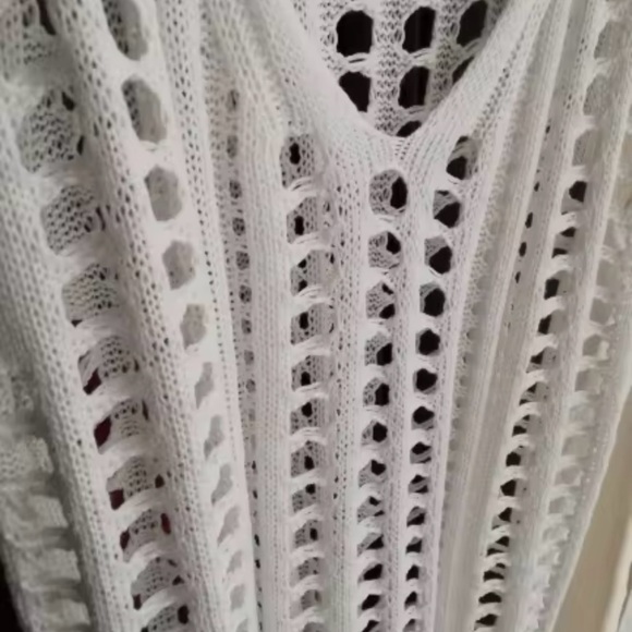 Women Swimwear Dress White Swimsuit Cover Up size M, L - Picture 3 of 3